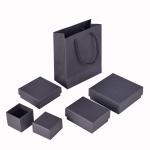 Eco Friendly Recycled Gift Packaging Black Brown Kraft Paper Jewelry Boxes