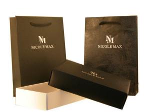 Quality OEM Black NM 230g Personalized Paper Bags, Custom Carrier Bags With Logo wholesale