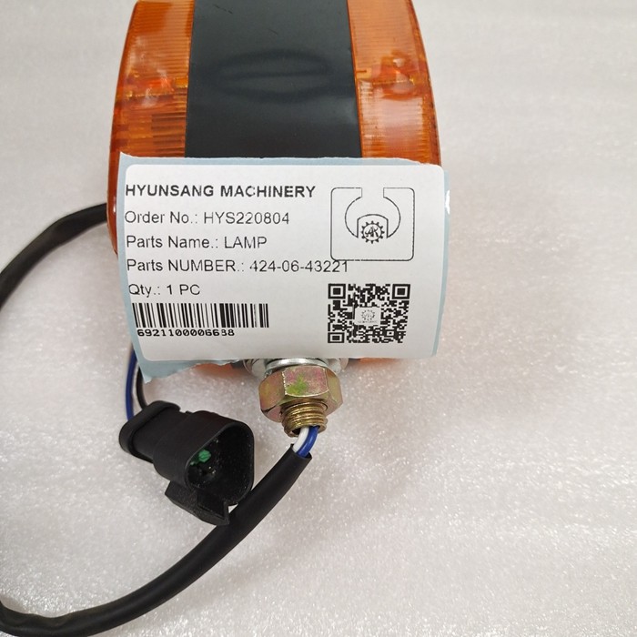 Wheel Loader Lamp 424-06-43221 4240643221 For WA100M WA1200 WA150 WA200