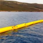 PVC Floating Barrier Foam Rubber Oil Containment Boom Customized Contain Ports