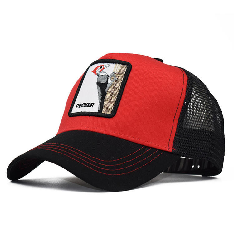 Vintage Animal Farm Mesh Trucker Caps Hats Cartoon Animals Embroidery Patch Wildlife Gorras Mesh Snapback Caps