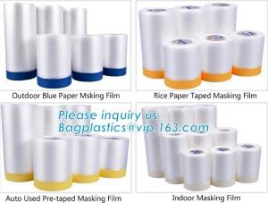 Quality Outdoor Paper Masking Film, Rice Paper Taped Masking Film, Auto Used Pre-Taped Masking Film, Indoor Masking Film, Cloth wholesale