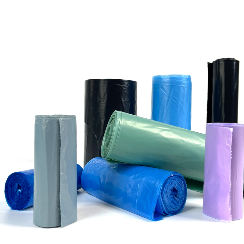 Black Plastic High Density Liner Trash Garbage Bag with Offset Printing
