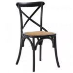 Multi Color Wedding Cross Back Chair Rattan Seat Durable Nordic Dining Chair