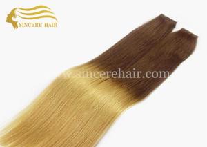 Quality Hot Sale 26 Inch Tape In Hair Extensions for sale, 65 CM Long 2 Tone Color Ombre Tape In Remy Hair Extensions For Sale wholesale