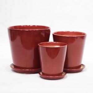 Quality Modern Gloss Flower Ceramic Pots With Drainage Hole wholesale
