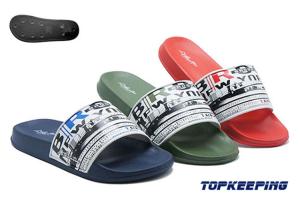 Quality Fashion Casual Soft Blank EVA Wide Strap Flip Flop For Man wholesale