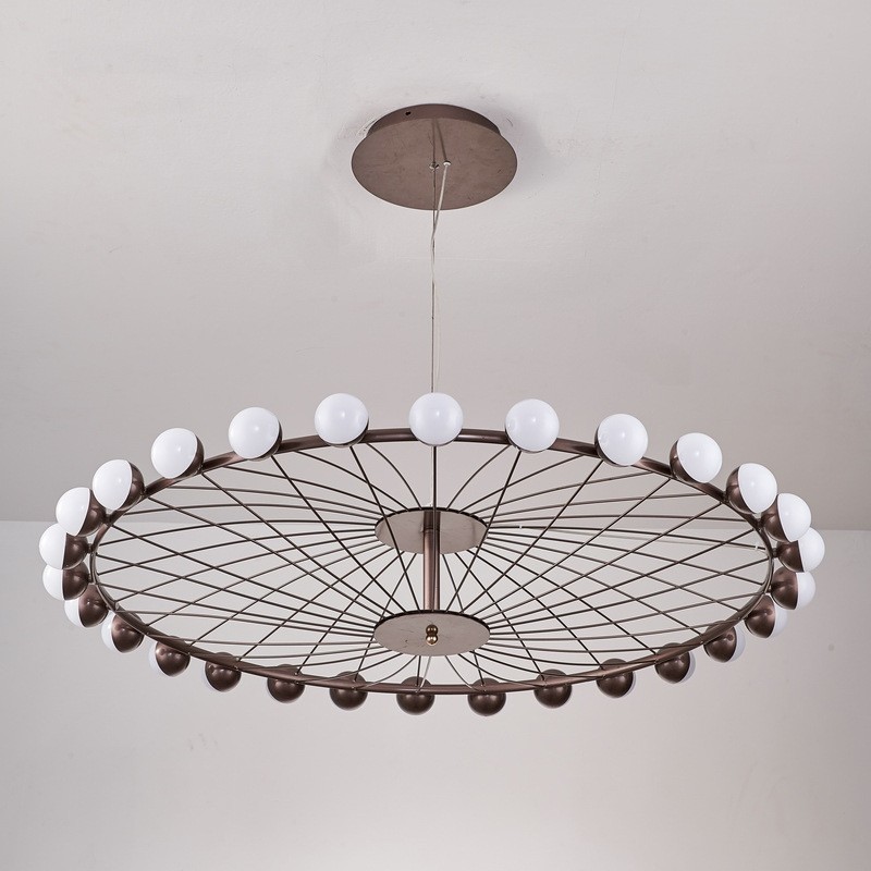 Duplex Building Ferris Wheel Large Chandelier Creative Industrial Ring Pendant Light(WH-AP-588)