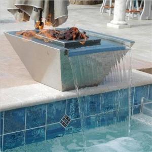 Quality 28 Inch Outdoor Stainless Steel Gas Fire And Water Bowls For Swimming Pools wholesale