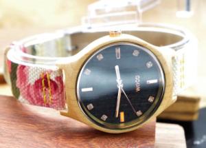 Quality Nylon Straps Diamond Watches For Women With Colorful Flowers On It wholesale