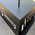 Simple LED Advertising Light Box Square Light Box For Outdoor Advertising