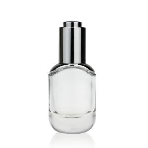 Quality Serum Essential Oil Round Glass Dropper Bottle With Childproof Cap Pop S055 wholesale