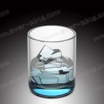 Round Bottom Circle Top Transparent Glass Cup Fancy Design 200ml