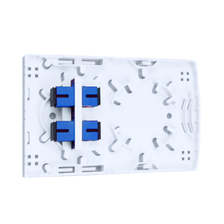 5 2 Cores SC UPC Plastic Fiber Optic Faceplate Socket Panel for FTTH Applications