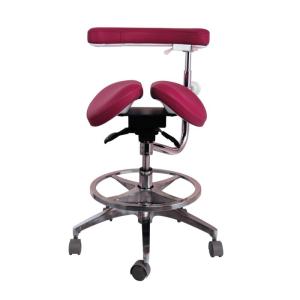 Quality Luxury Design Dental Ajustable Assistant Chairs Micro Fiber Leather Dentist Saddle Stool wholesale