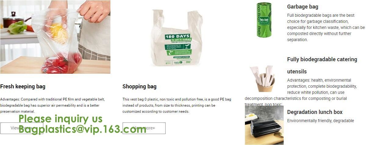Heavy Duty Compostable T-shirt Handle Tie Plastic Roll Garbage Bags Trash Bags, t shirt carry bags, bagease, bagplastics