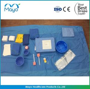 Quality Blue Endovascular Drape Pack Cathlab Sterile Surgical Drapes Kit wholesale