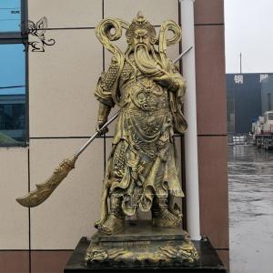 Quality Bronze Guan Gong Sculpture Guan Yu Statue Life Size Feng Shui Metal Sculpture wholesale