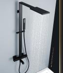 constant temperature Black sprayed Nordic Rain Shower Faucets