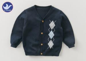 Quality Diamond Boys Cardigan Sweaters Clothing , Soft Boys Cardigan Knitting Pattern wholesale