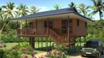 Bali Prefabricated Wooden Houses / ETC Home Beach Bungalows For Holiday Living