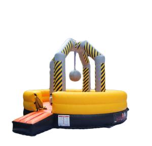 Quality Lyons Toys 10M Yellow PVC Carnival Games Interactive Inflatable meltdown Adult Game wipeout course for adults wholesale