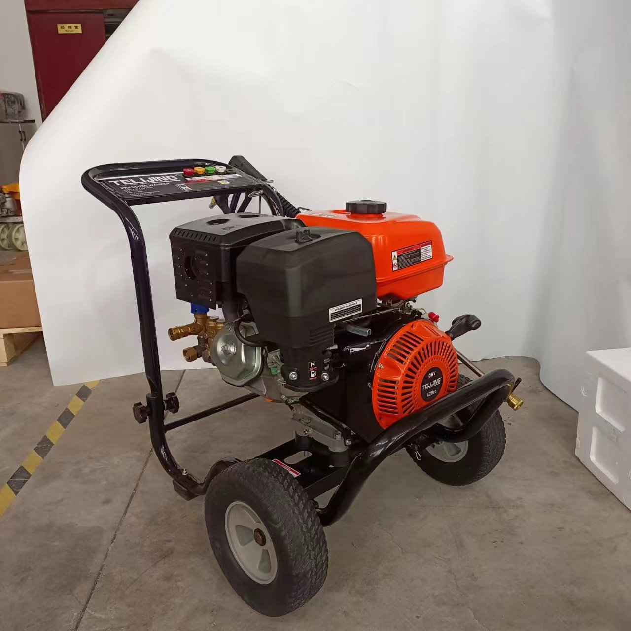 4200psi Triplex Pump High Pressure Car Washer Machine 420cc 4 Stroke Air Cooled Gasoline Car Cleaner