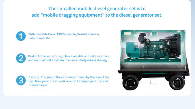 CUMMINS Mobile Trailer Type Generator Three Phase 50Hz 250kva 200kw With ATS