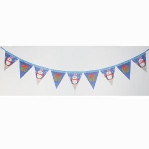 Quality Christmas Triangle Flag Bunting Penguin and giftbox wholesale