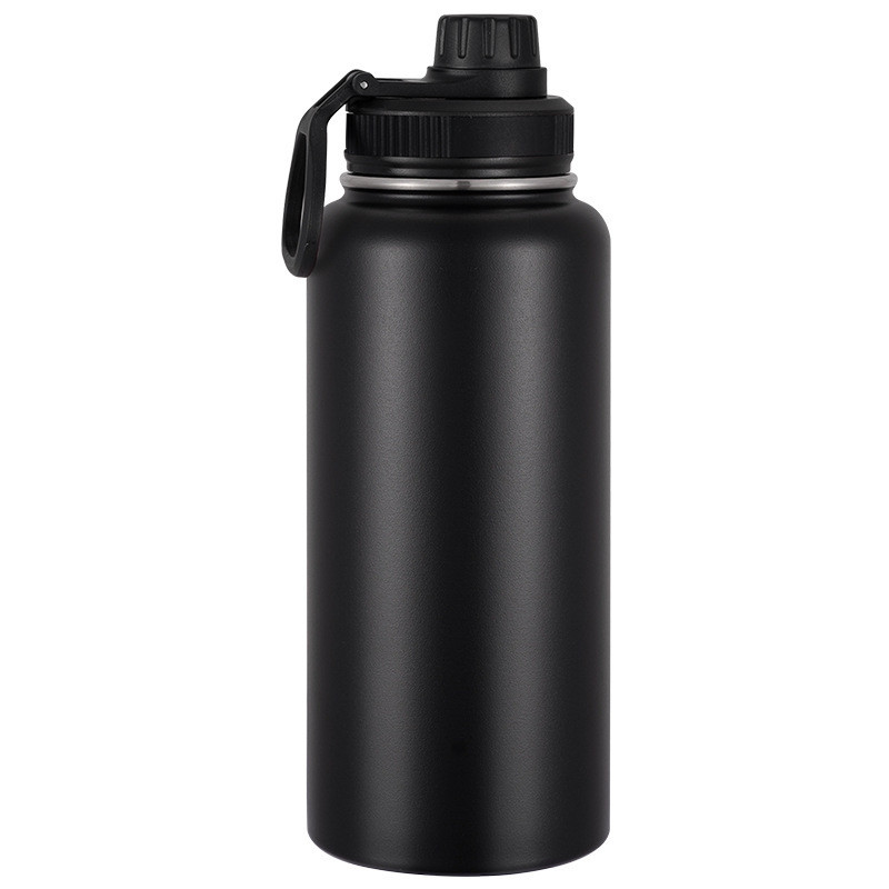 304 Stainless Steel Vacuum Insulated Portable Water Cup For Tea Cold Hot Drinks And Water Black