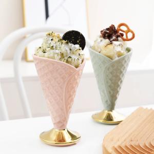 Quality Porcelain Ceramic Home Decoration Cup For Ice Cream Dessert OEM wholesale