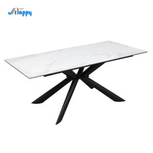 Quality DT-1006 1800mm Contemporary Ceramic Dining Tables High Wear Resistance With Metal Base wholesale