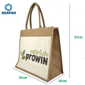 Quality Fashionable Shopping Cotton Cloth Linen Jute Burlap Tote Bag wholesale