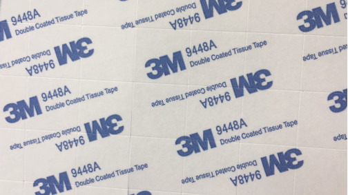 0.15mm 9448A Tissue Adhesive Tape Round Square Double Side Stickers For Monitors