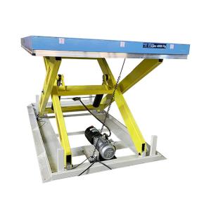 Quality 4 Ton Heavy Duty Electric Scissor Table Lift Hydraulic Max Height 1400mm wholesale