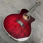 Custom 43 Inch Jumbo Gibson Style SJ200 Cutaway Solid KOA Wood Acoustic Guitar