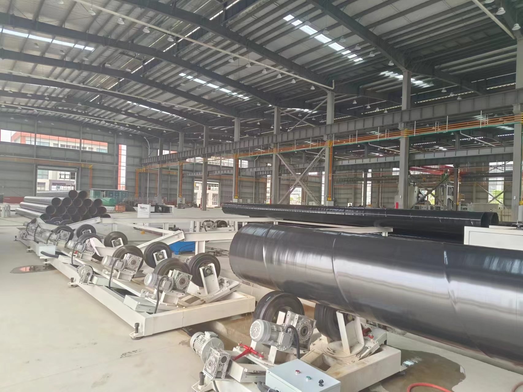 Three Layer Anti Corrosion Fbe Coating / Blasting Machinery For 2PE 3lpe Oil Supply Pipeline