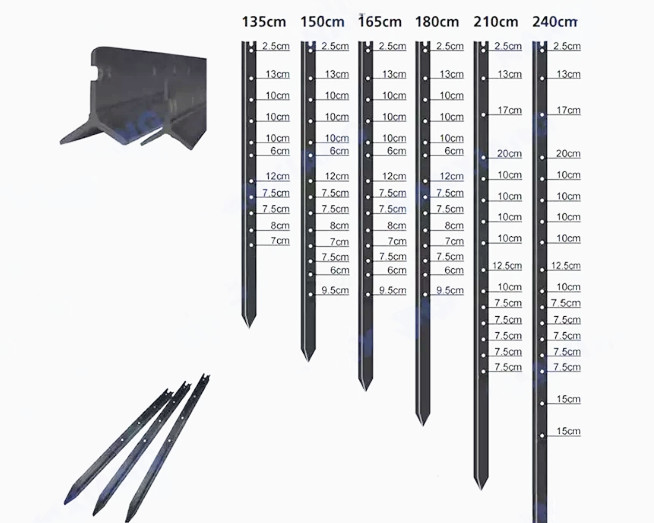 Iron Frame Galvanised Metal Star Picket Heavy Duty Star Pickets