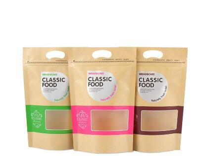 Gravure print doypack printed aluminium foil Kraft paper 16oz coffee bag with zipper