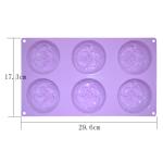 Anti Tear Handmade Silicone Soap Mold 6 Cavities Flowers Shape For Cake