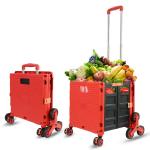 Climb Stairs Plastic Shopping Cart Trolley Supermarket Luggage Camping With