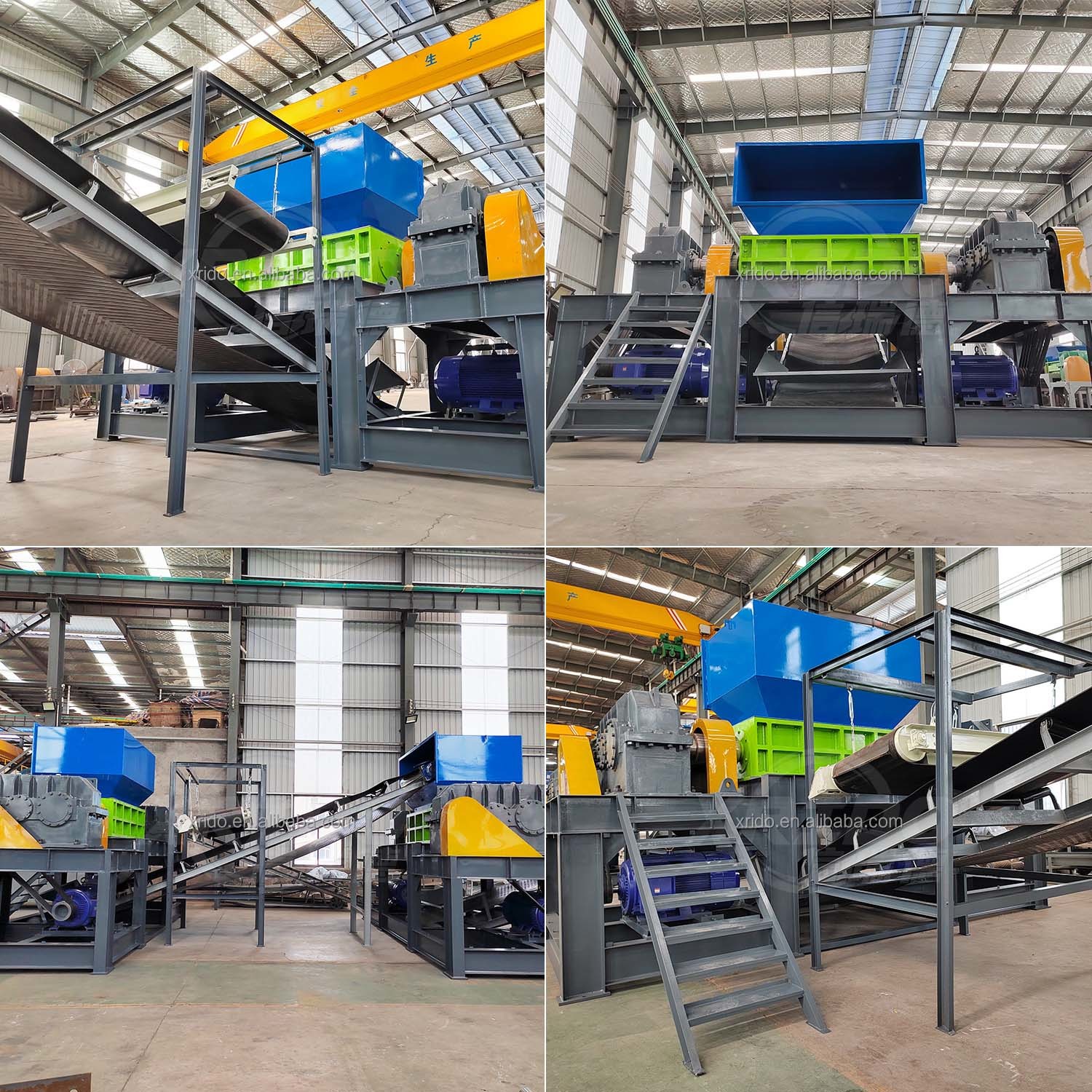 Hydraulic Scrap Double Shaft Waste Metal Steel Iron Recycling Waste Metal Shredder Machine for Sale