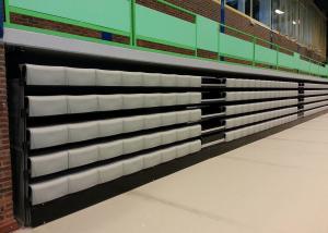 Quality Sport Hall Retractable Grandstands , Polymer Bench Retractable Auditorium Seating wholesale