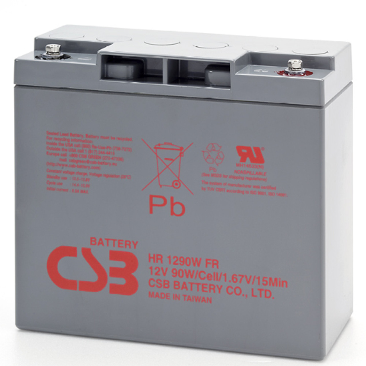 HR1290W CSB Battery 12V 90W Rechargeable Maintenance-Free Lead Acid Battery 12V 23Ah