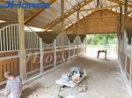 Indoor Shelfter Roof European Horse Stables Bamboo Wood Filling