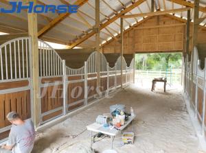 Quality Luxurious Hot Dip Galvanized Horse stall Horse Stable Box With Swing or Sliding Door wholesale