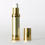 Luxury Gold Acrylic Airless Cosmetic Bottles Biodegradable 10ml 20ml 30ml