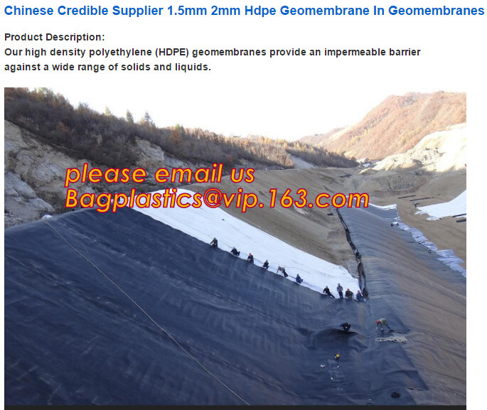 1.5mm HDPE Geomembranes price for dam liner, Add to CompareShare Black plastic sheeting fish farm pond liner HDPE geome