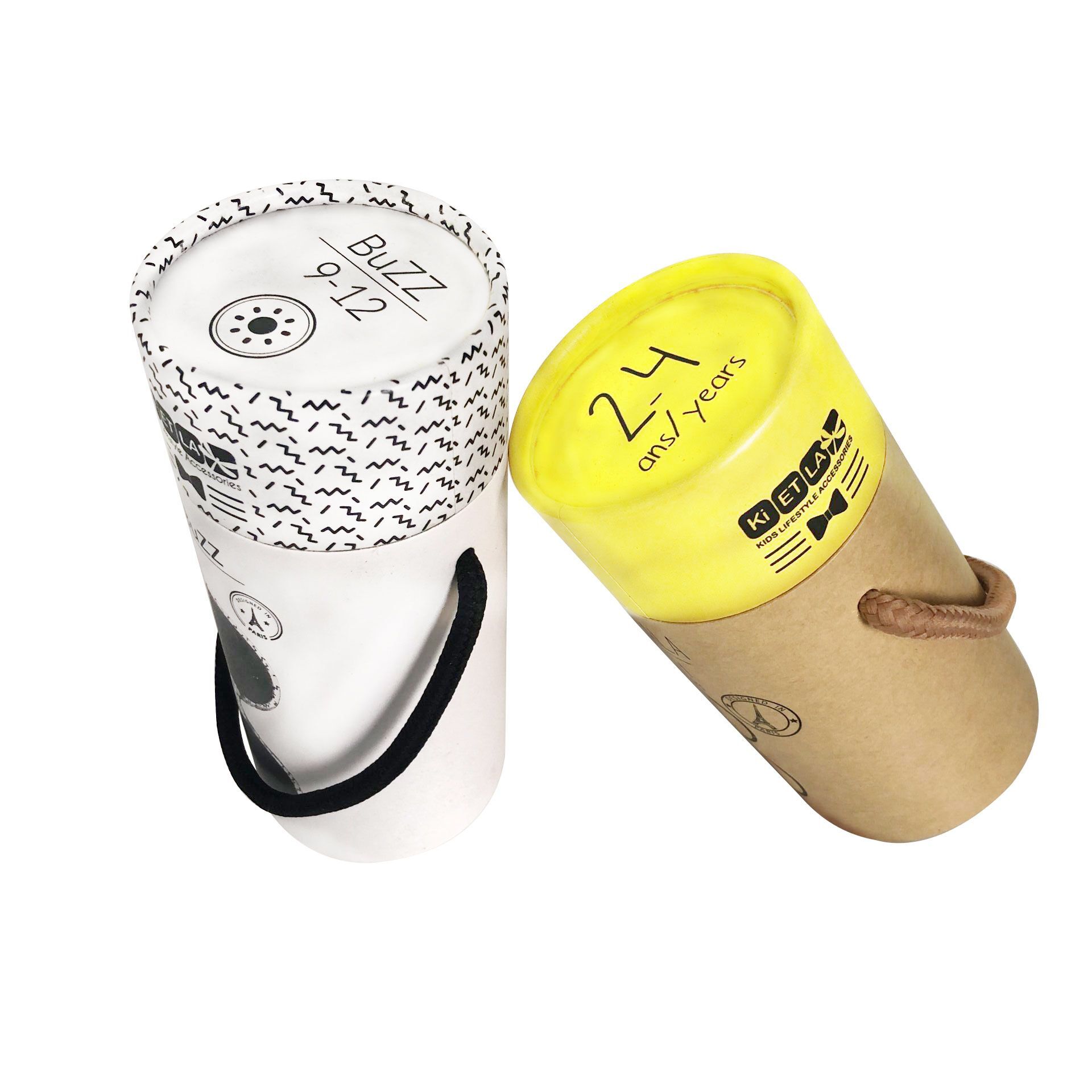 Matt Lamination Round Tube Packaging Box Kraft Paper Cylinder Box For Nuts Coffee Tea