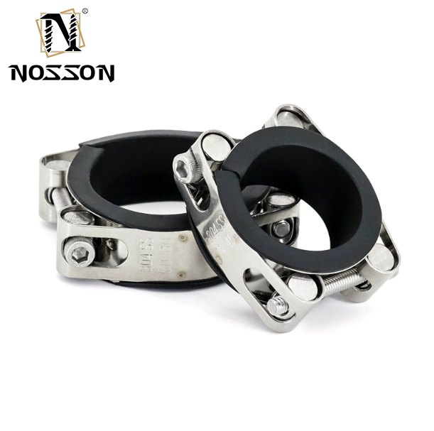 Heavy Duty Clamp Metric GB Standard T-Bolt Hose Clamp Adjustable Single Stainless Steel 304 for Mining Measurement System